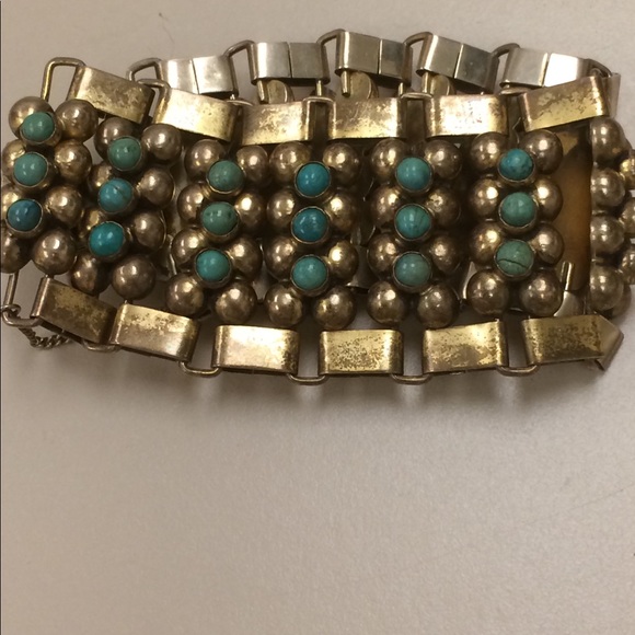 silver made in mexico heavy bracelet - Picture 1 of 3